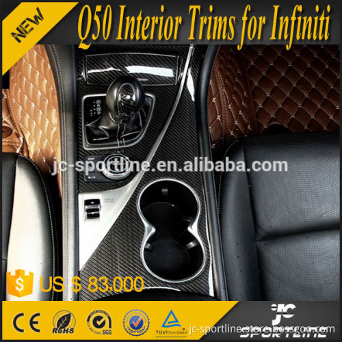 11pcs/set 14-16 Carbon Q50 Interior Trims for Infiniti Q50